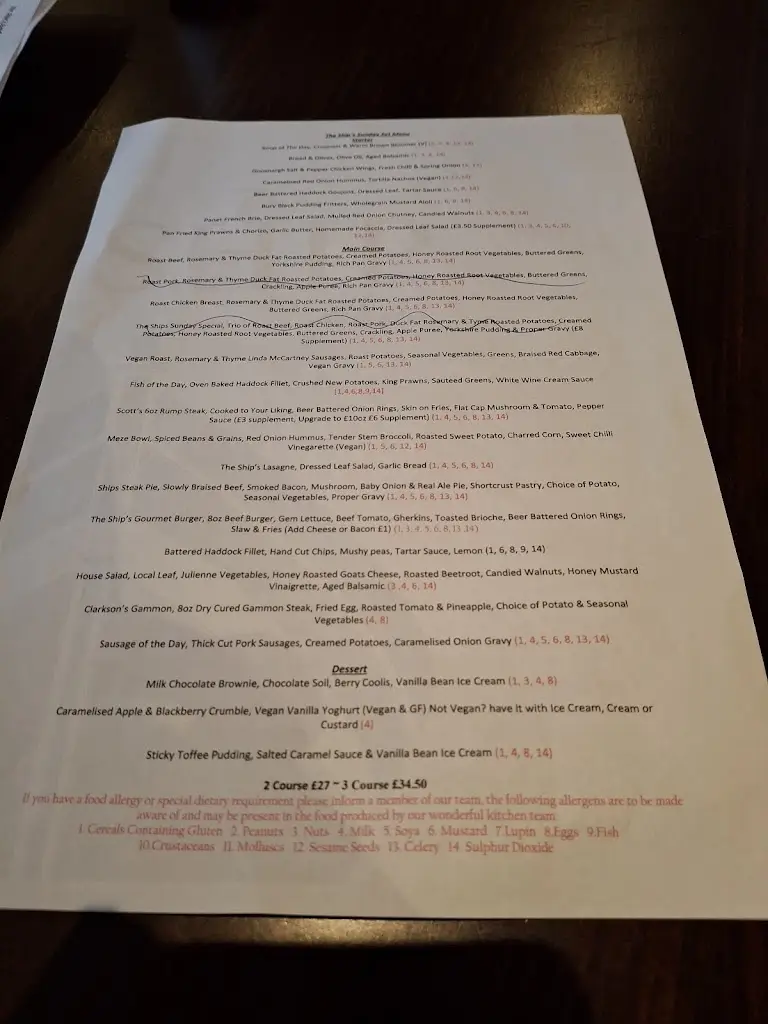 Menu_The Ship at Lathom_Burscough_image_2