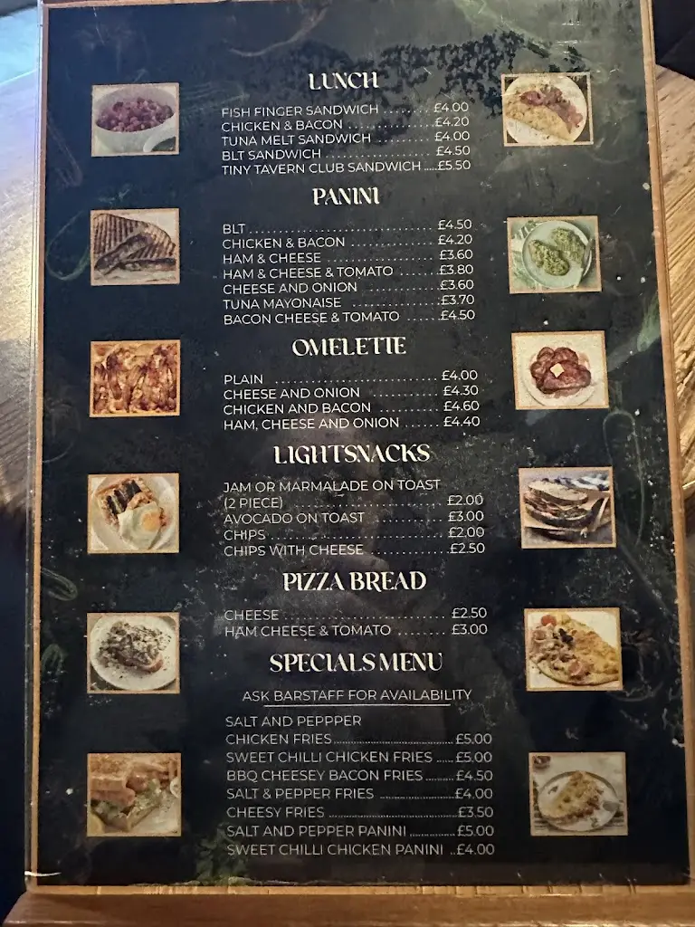 Menu_Tiny Tavern Ormskirk_Burscough_image_1