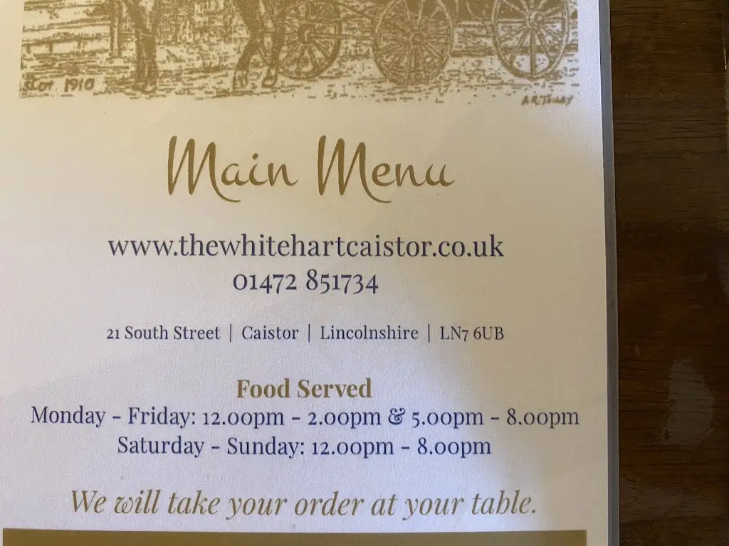 Menu_The White Hart_Caistor_image_3