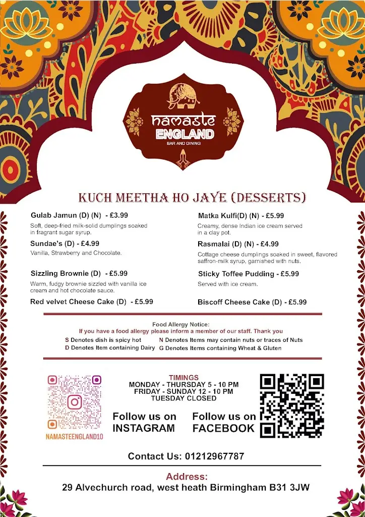 Menu_Namaste England_Alvechurch_image_2