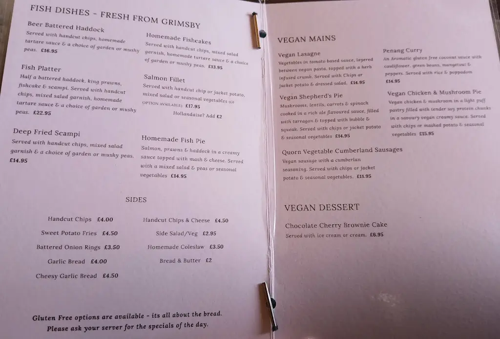 Menu_The Marrowbone & Cleaver_Caistor_immagine_2