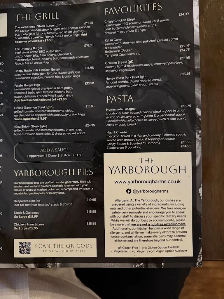 Menu_Yarborough Arms_Caistor_image_4