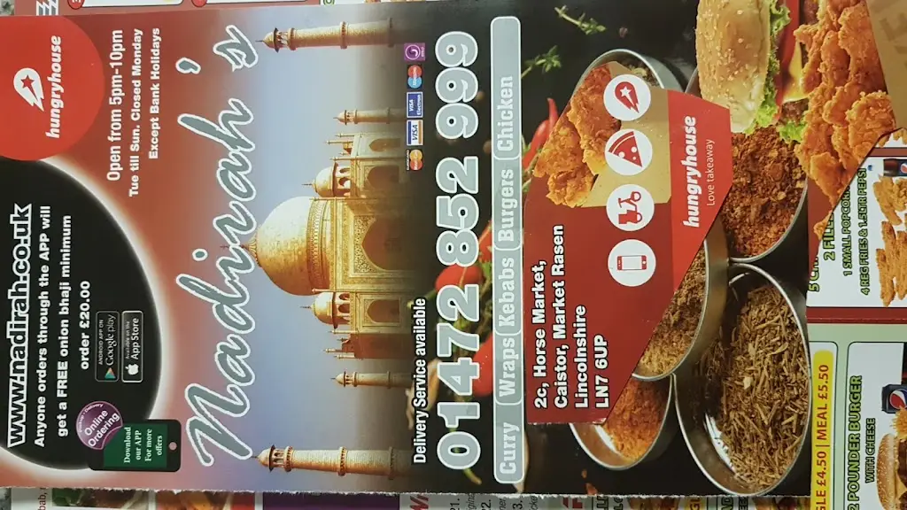 Menu_Nadirah Indian Takeaway, Caistor_Caistor_image_2