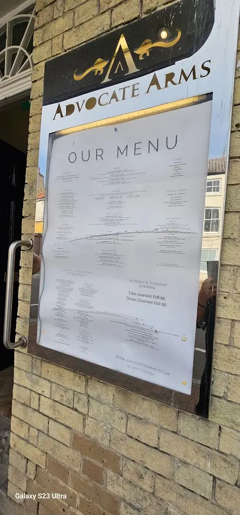 Menü_Advocate Arms Hotel_Caistor_Bild_3