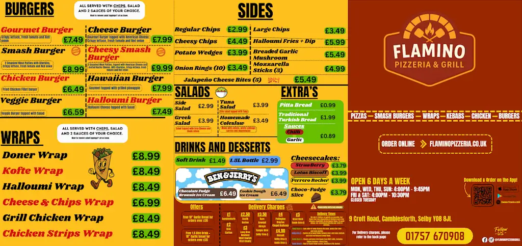 Menu_Flamino Pizzeria & Grill_Camblesforth_image_1