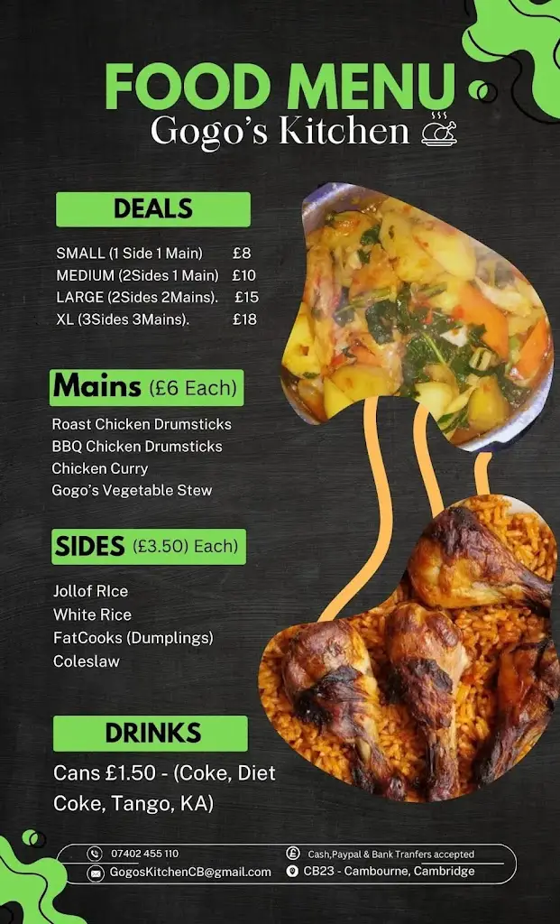 Menu_Gogo's Kitchen Ltd_Cambourne_image_1
