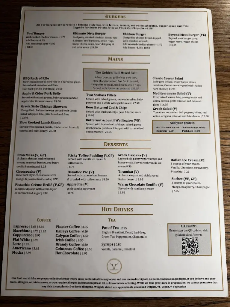Menu_Golden Bull Steakhouse_Camberley_image_3