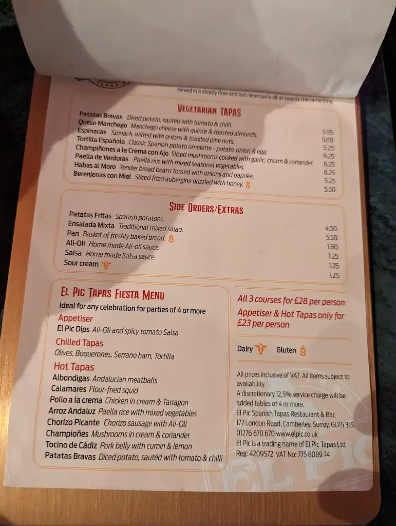 Menu_El Pic Spanish Tapas Restaurant_Camberley_image_3