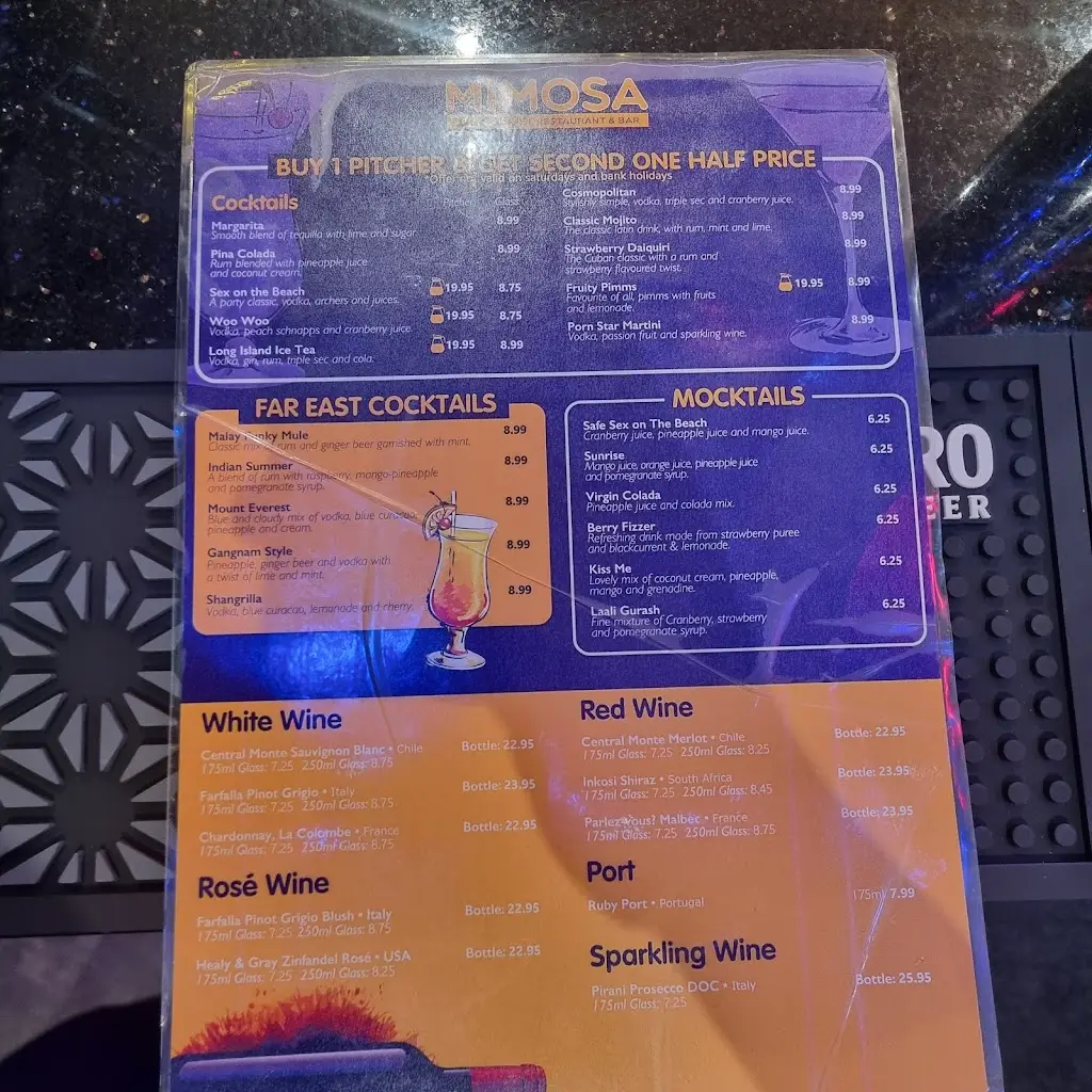 Menu_Mimosa Restaurant & Bar_Camberley_image_1