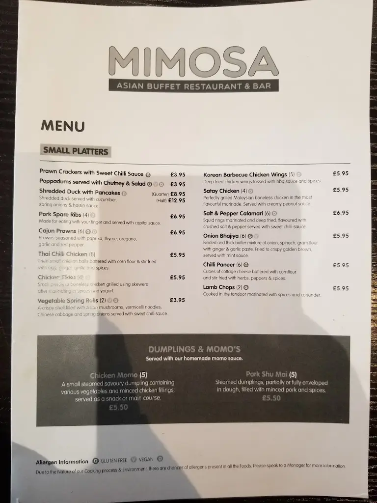 Menu_Mimosa Restaurant & Bar_Camberley_image_2