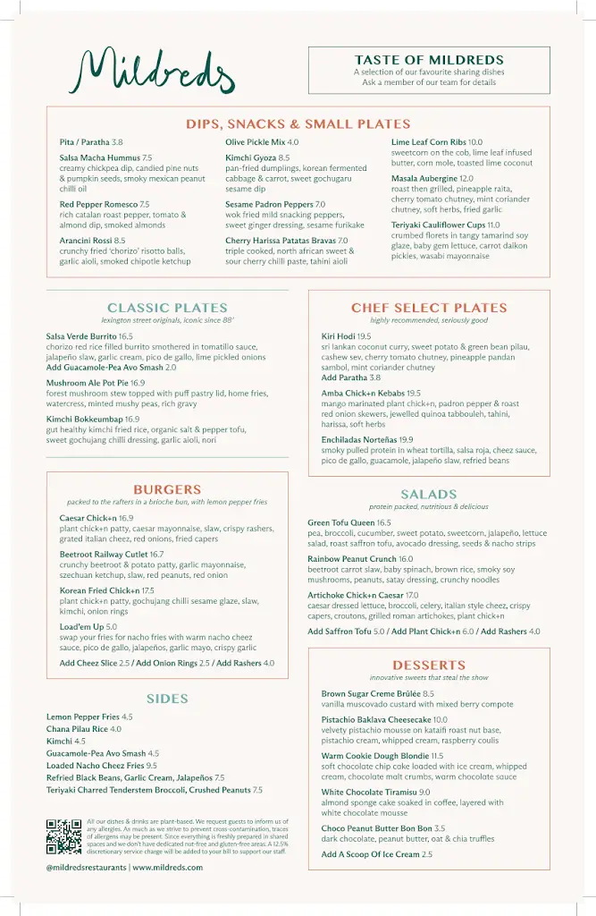 Menu_Mildreds Camden_Camden Town_image_1