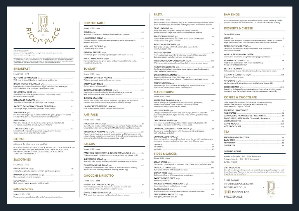 Menu_Ricci’s Place_Calderdale_image_2