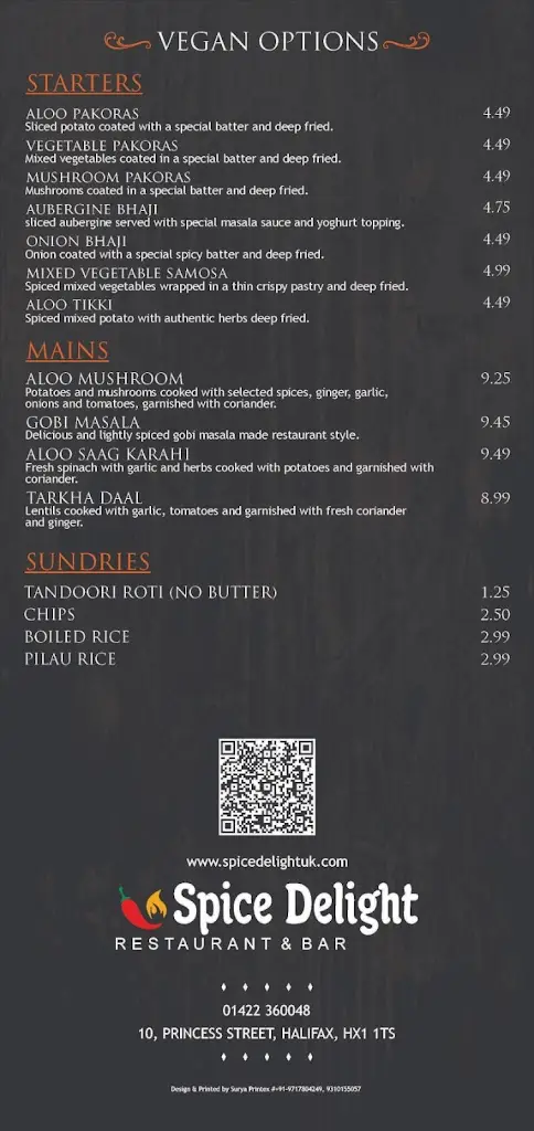 Menu_Spice Delight Restaurant & Bar_Calderdale_image_2