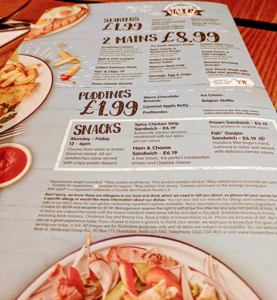 Menu_Water Mill Brewers Fayre_Calderdale_image_4