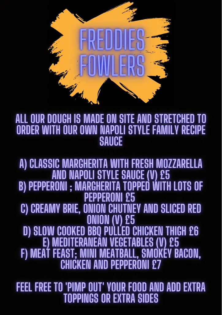 Menu_Freddie's fowlers_Calderdale_image_4