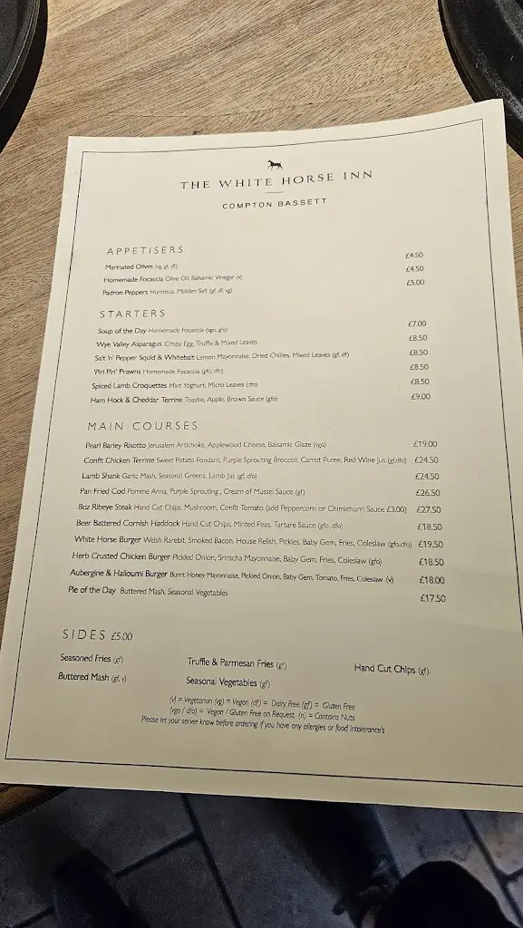 Menu_The White Horse Inn_Calne_immagine_1