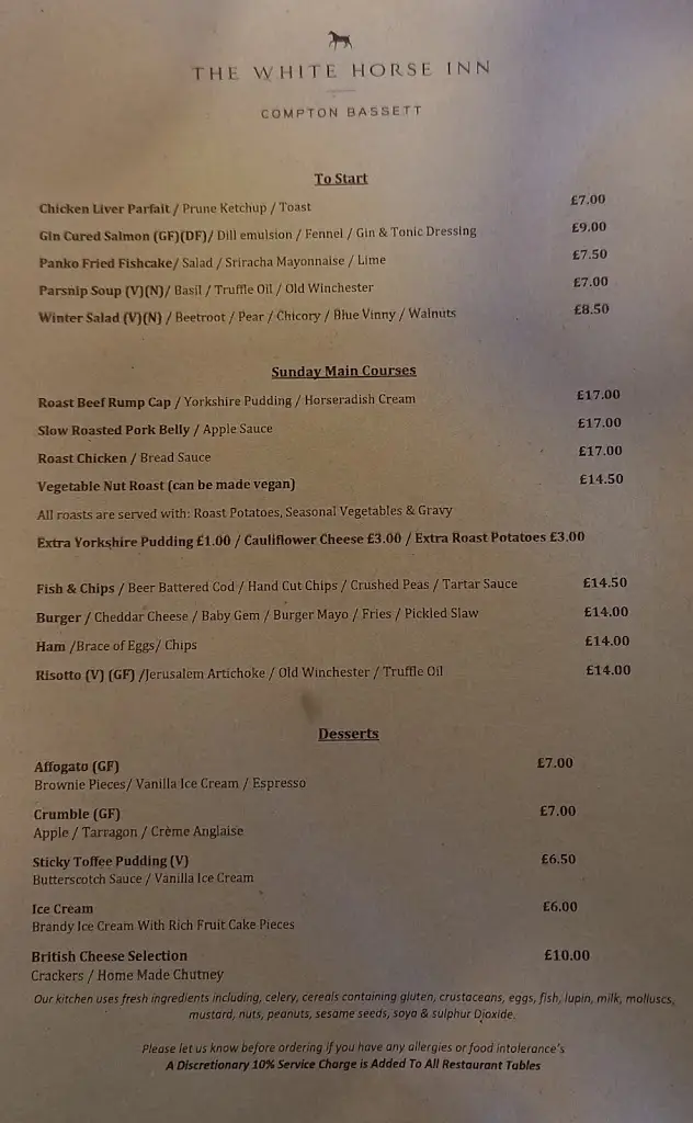 Menu_The White Horse Inn_Calne_immagine_3