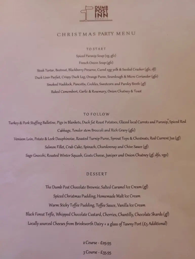 Menu_The Dumb Post Inn_Calne_image_2