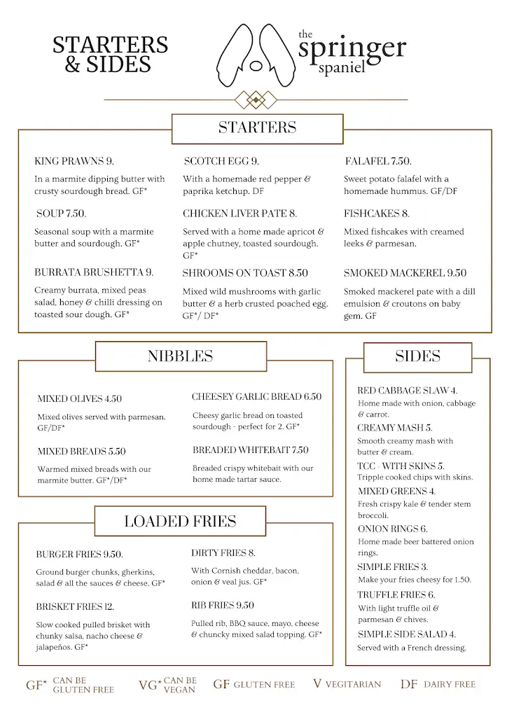 Menu_The Springer Spaniel_Callington_image_4