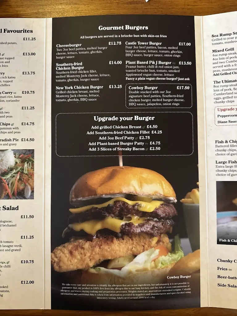 Menu_Castle Carvery - Caister_Caister-on-Sea_image_1