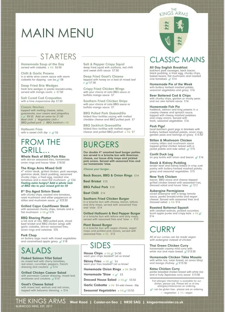 Menu_Kings Arms_Caister-on-Sea_image_2