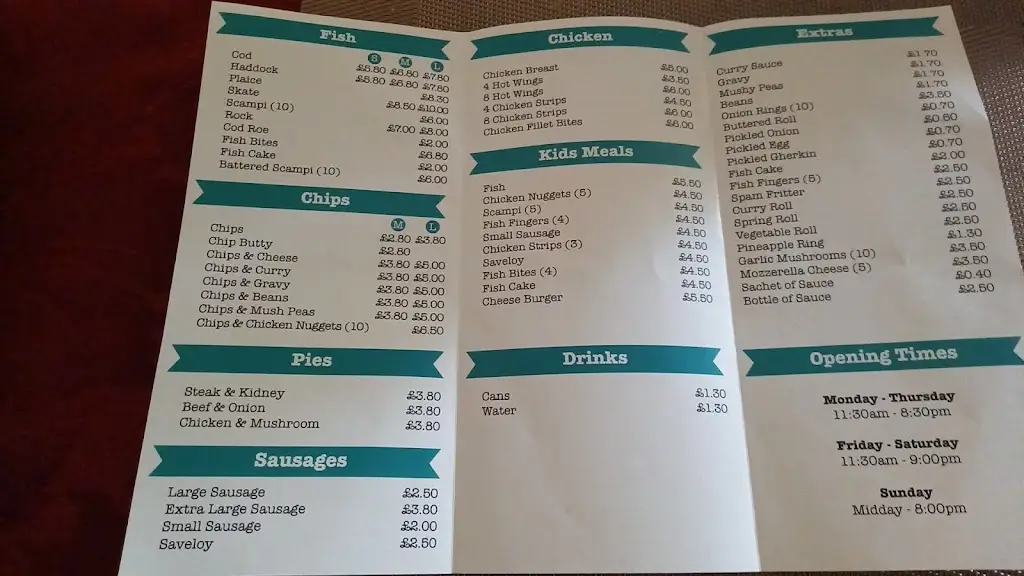 Menu_Brilliant Fish & Chips_Caister-on-Sea_image_3