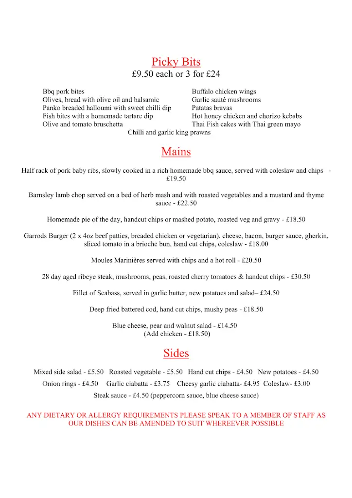 Menu_Garrods bar and restaurant_Caister-on-Sea_image_2