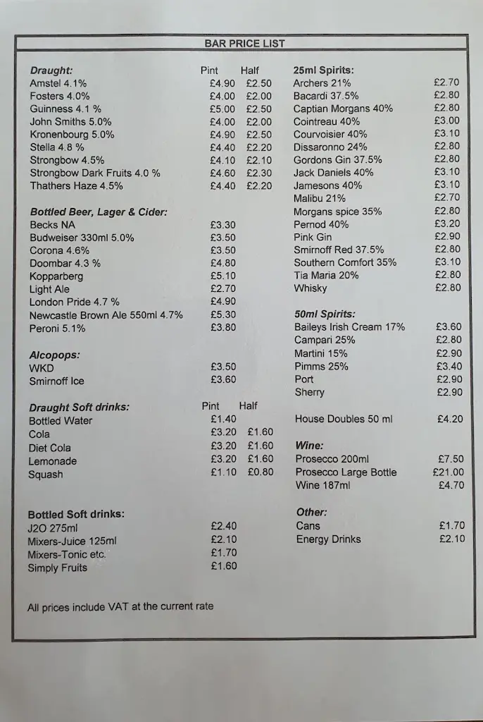 Menu_The Camber Castle_Camber_image_1