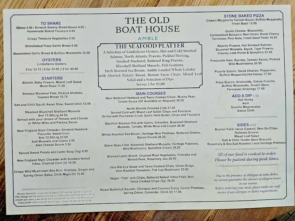 Menu_The Old Boathouse_Amble_image_1