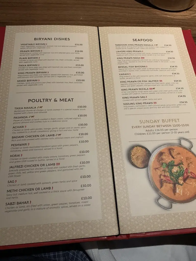 Menu_Zaynab Indian Cuisine_Capel Saint Mary_image_1