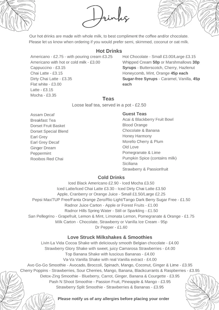 Menu_The Hub On The Heath_Canford Heath_image_1