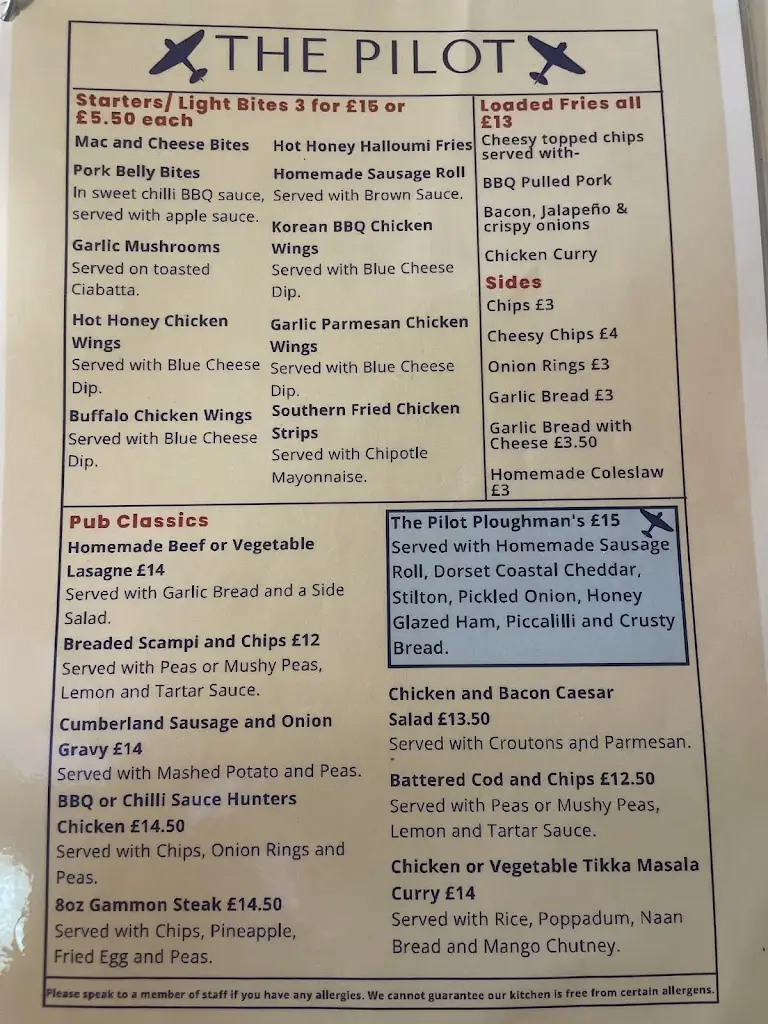 Menu_The Pilot_Canford Heath_image_2