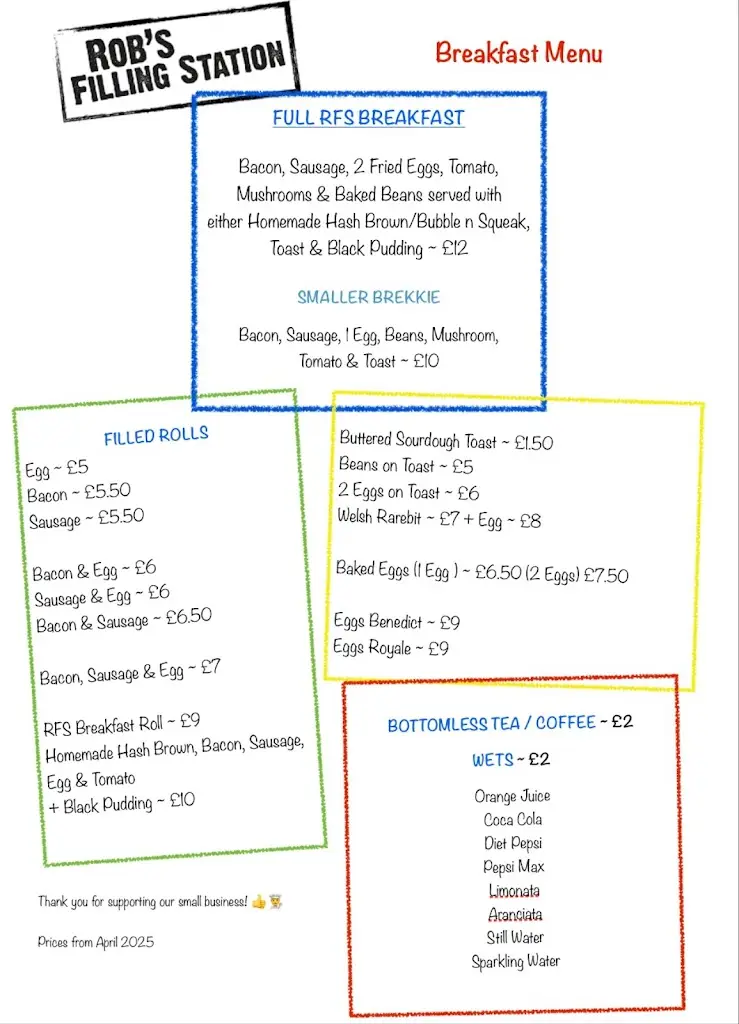 Menu_Rob's Filling Station_Canford Heath_image_2