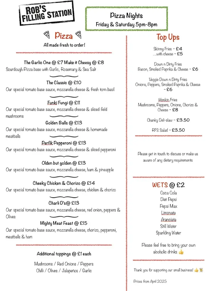 Menu_Rob's Filling Station_Canford Heath_image_3