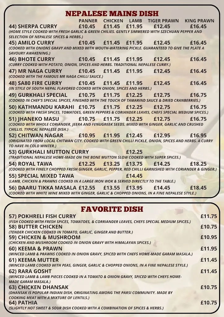 Menu_The Gurkha's Dine Nepalese & Indian Restaurant_Cannock_image_4