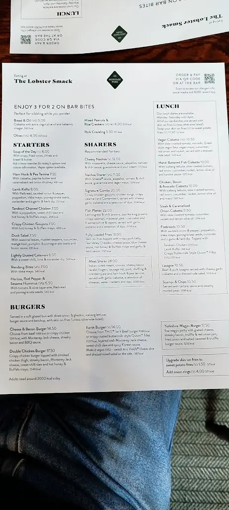 Menu_Lobster Smack_Canvey Island_imagen_3