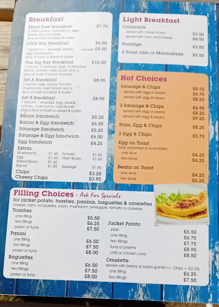 Menu_The Bay Café_Canvey Island_immagine_1