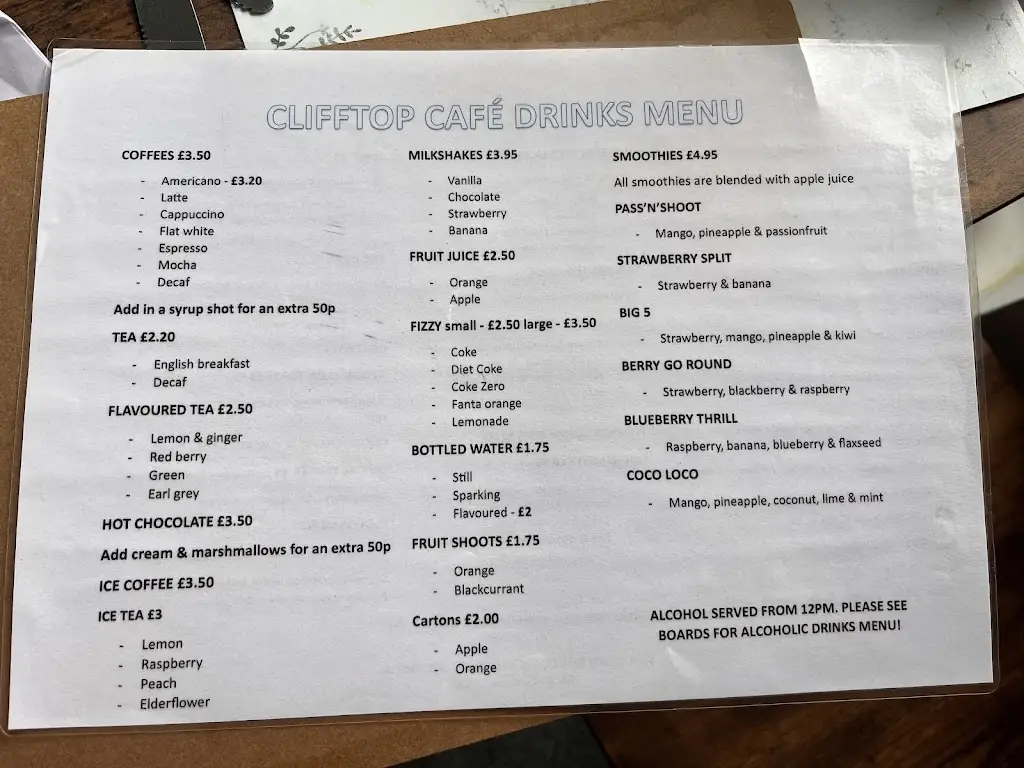 Menu_Cliff Top Cafe_Capel le Ferne_image_1