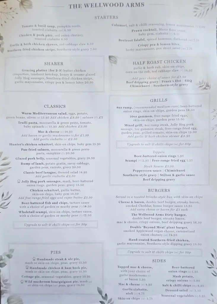 Menu_The Wellwood Arms_Amble_image_1