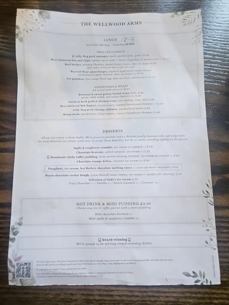 Menu_The Wellwood Arms_Amble_image_2