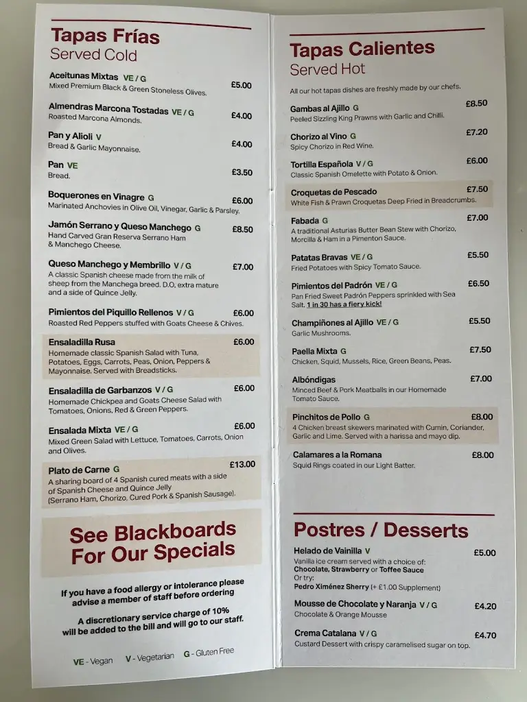 Menu_El Cortador Tapas Bar_Capel le Ferne_image_1