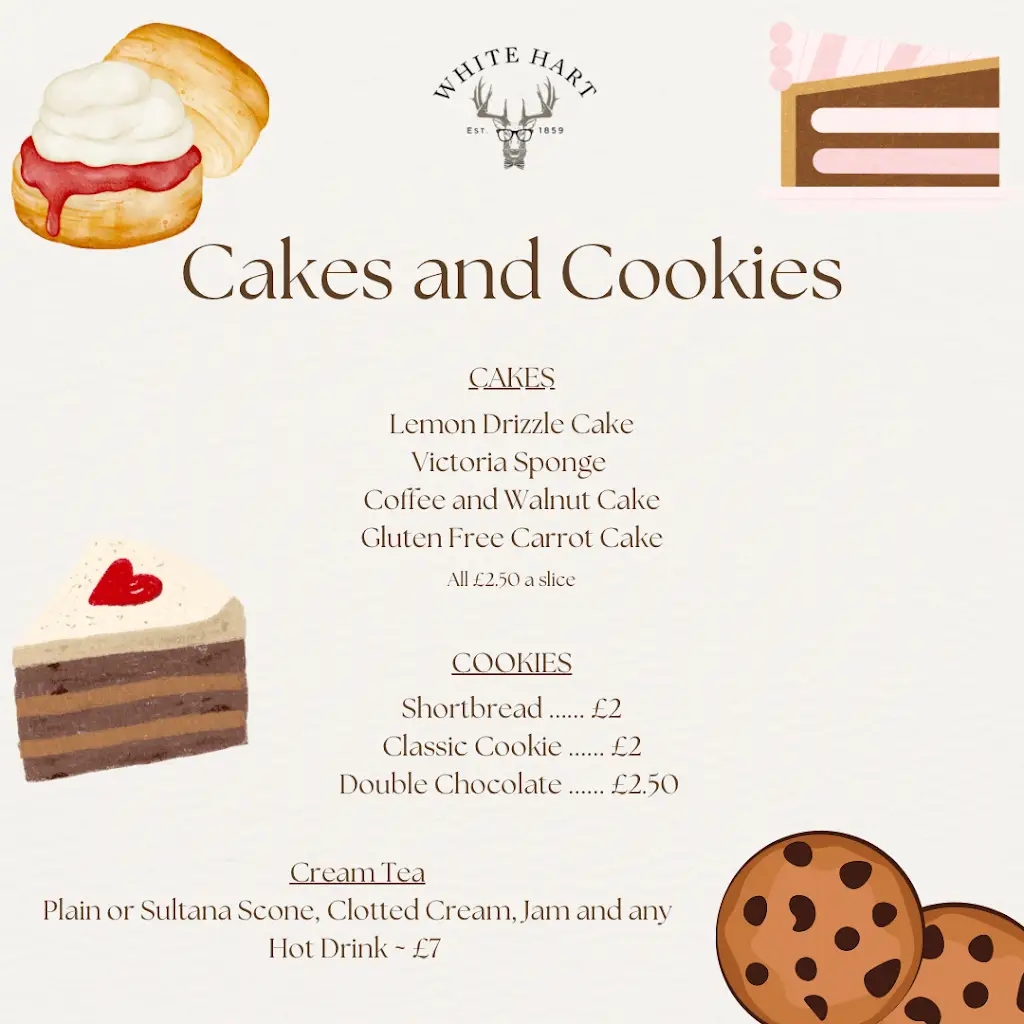 Menu_The White Hart_Castle Cary_image_1