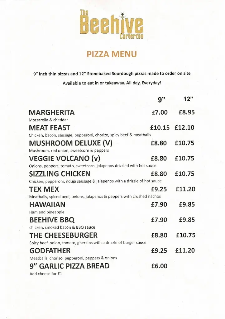 Menu_The Beehive, Carterton_Carterton_image_1