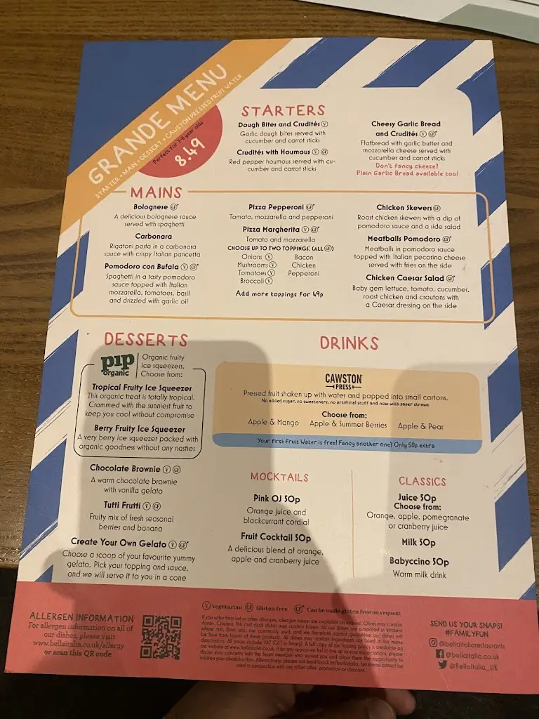 Menu_Bella Italia - Castleford_Castleford_image_3