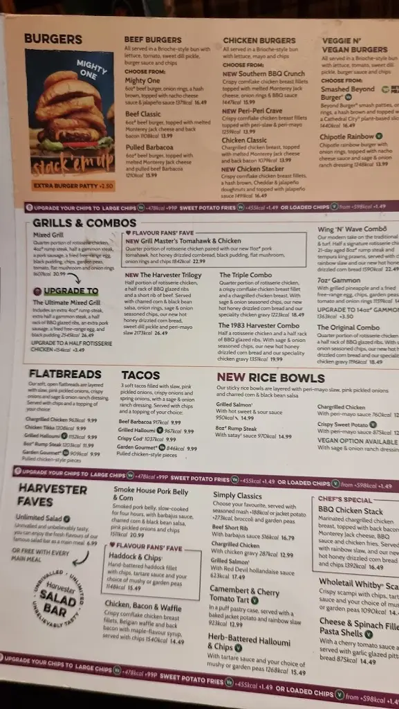 Menü_Harvester Winding Wheel Castleford_Castleford_Bild_1