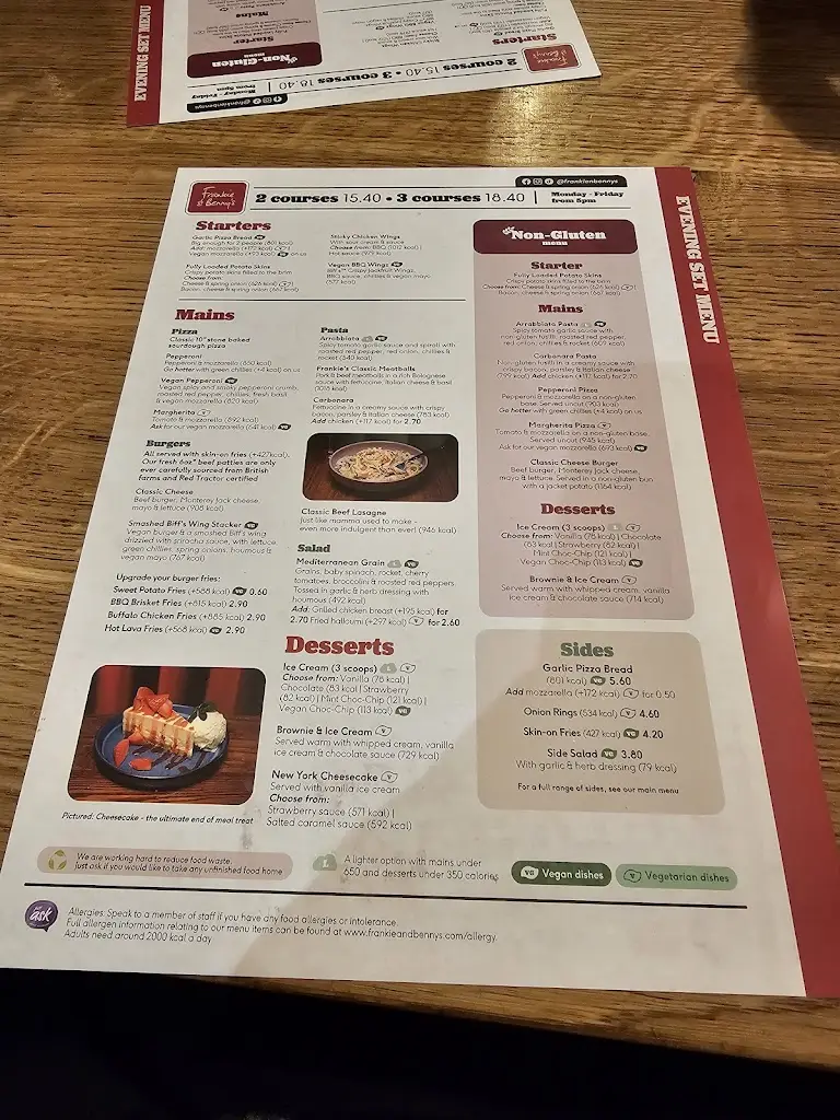 Menu_Frankie & Benny's_Castleford_immagine_1