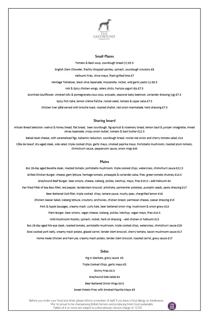 Menu_The Greyhound_Carshalton_image_3