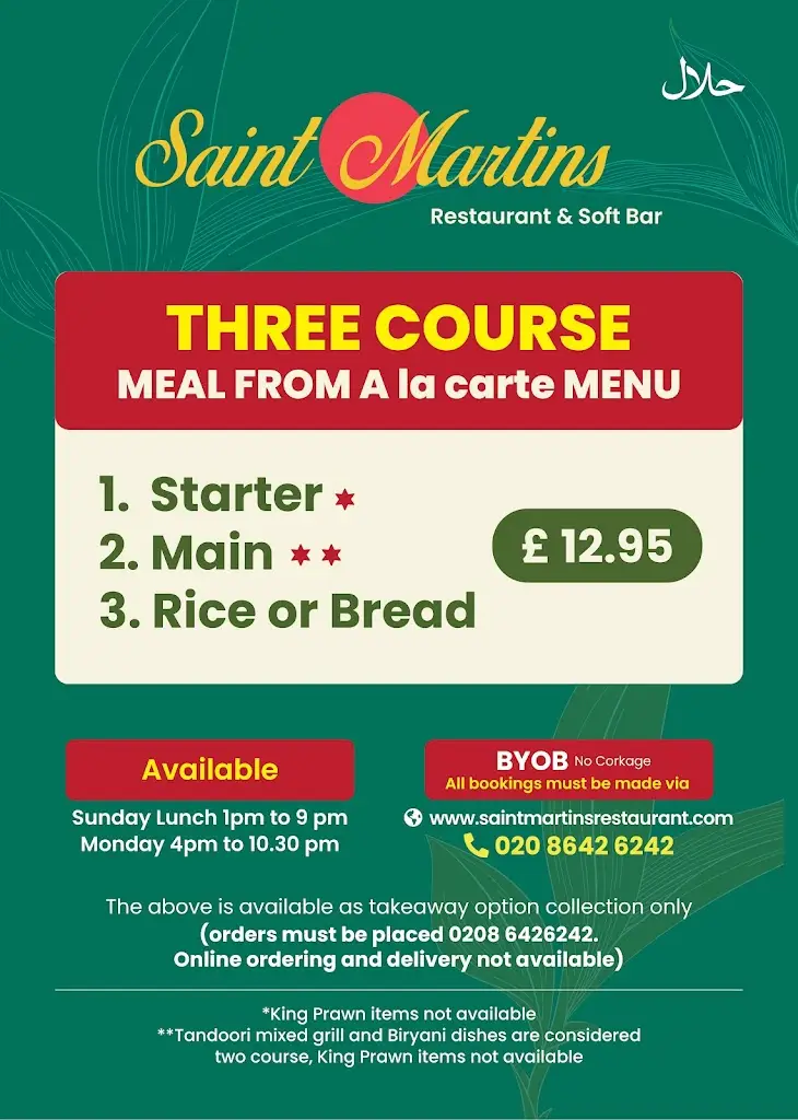 Menu_Saint Martins_Carshalton_image_1