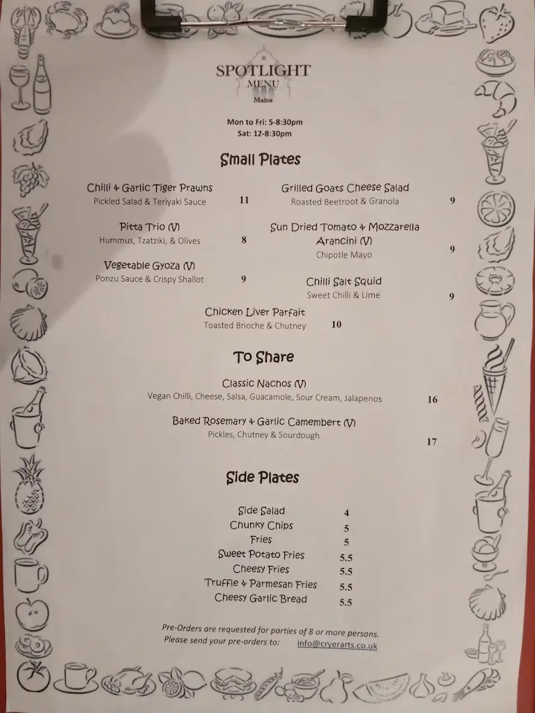 Menu_Spotlight Bar & Restaurant_Carshalton_image_2