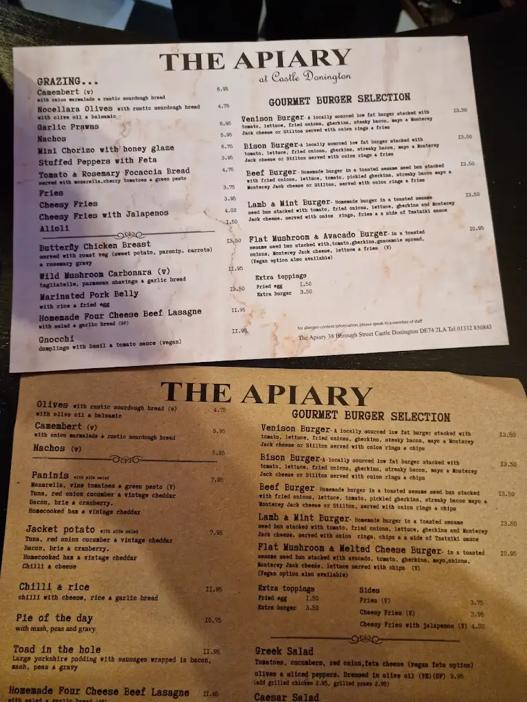 Menu_The Apiary at Castle Donington_Castle Donington_image_4